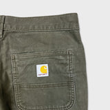 Carhartt Pants Mens 30x32 Green Double Knee Relaxed Fit Rugged Flex Workwear