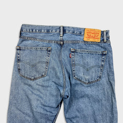 Levi's 505 Jeans Mens 34x30 Blue Regular Fit Straight Leg Light Wash Faded Denim Pants