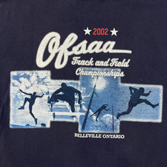 Vintage 2002 Nike OFSAA Track and Field Championships Shirt Mens Large Blue Long Sleeve Tee