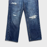 Diesel Jeans Mens 32x28 Blue Only The Brave Distressed Regular Straight Medium Wash Denim Pants