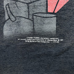 Vintage 1993 Looney Tunes Wile E Coyote T Shirt Mens Medium Black Novel Teez Single Stitch