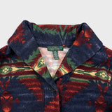 Vintage Y2K Lauren Ralph Lauren Cardigan Womens Medium Blue Aztec Southwest