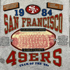 Vintage 1992 San Francisco 49ers T Shirt Mens XL Gray AOP Superbowl NFL Football Long Sleeve Tee