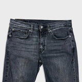 Levi's 514 Jeans Men 31x32 Black Slim Straight Fit Dark Wash Stretch Faded Denim Pants