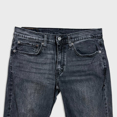 Levi's 514 Jeans Men 31x32 Black Slim Straight Fit Dark Wash Stretch Faded Denim Pants