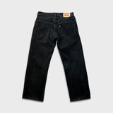 Levi's 505 Jeans Mens 32x28 Black Regular Fit Straight Leg Dark Wash Faded Denim Pants