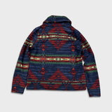 Vintage Y2K Lauren Ralph Lauren Cardigan Womens Medium Blue Aztec Southwest