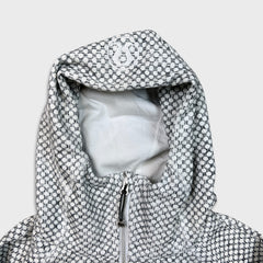 Lululemon Scuba Hoodie III Womens Size 6 White Dottie Eye Full Zip Hooded Sweater