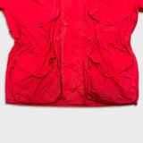 Vintage 90s Nautica Jacket Mens XL Red Full Zip Faded Outdoor Heavy Coat