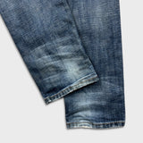 Silver Jeans Co. Eddie Mens 30x32 Blue Relaxed Fit Slim Straight Distressed Denim Pants