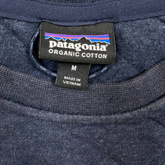 Patagonia Organic Cotton Quilt Sweatshirt Mens Medium Blue Crewneck Pullover