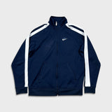Nike Sportswear Track Jacket Mens Large Blue Swoosh Full Zip Tracksuit Top