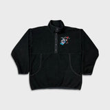 Vintage 90s Disney Mickey Mouse Fleece Mens XL Black 1/2 Snap T Ski Jacket