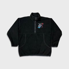 Vintage 90s Disney Mickey Mouse Fleece Mens XL Black 1/2 Snap T Ski Jacket