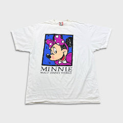 Vintage 90s Minnie Mouse T Shirt Mens 2XL White USA Disney World Graphic Tee