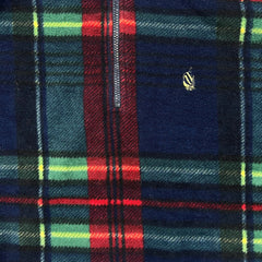 Vintage 90s Nautica Fleece Mens Medium Plaid USA 1/4 Zip Pullover Jacket