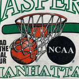 Vintage 1995 Logo 7 NCAA Final Four Championship T Shirt Mens XL White Manhattan Jaspers Basketball Tee