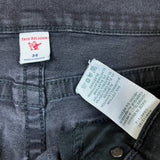 True Religion Ricky Jeans Mens 34x29 Black Relaxed Straight Leg Dark Wash Denim Pants