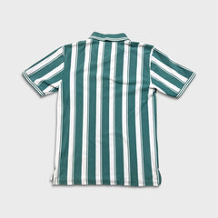 Polo Ralph Lauren Shirt Mens Medium White Pony Preppy Casual Stripe Short Sleeve