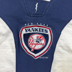 Vintage 1997 Pro Player New York Yankees Polo Shirt Mens 2XL White MLB Baseball