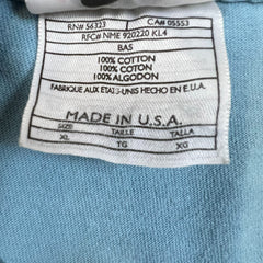 Vintage 90s Nike Sportswear T Shirt Mens XL Blue Faded V Neck Made In USA Tee