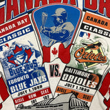 Vintage 1999 Toronto Blue Jays T Shirt Mens Large White Canada Day Classic MLB Tee