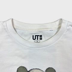 KAWS x Uniqlo Gone T Shirt Mens Small White Graphic Short Sleeve Tee