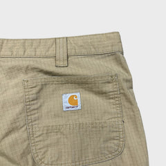 Carhartt Force Shorts Mens Size 38 Beige Relaxed Fit Ripstop Cargo Workwear