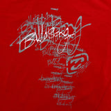 Vintage 90s Billabong T Shirt Mens Medium Red Graffiti Graphic Short Sleeve Tee