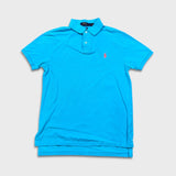 Polo Ralph Lauren Shirt Mens Medium Blue Pony Casual Preppy Short Sleeve