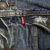 Levi's Denim Jacket Mens Large Blue Type III Dark Wash Trucker Western