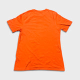 Adidas T Shirt Mens Small Orange Originals Trefoil Spell Out Short Sleeve Tee
