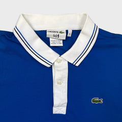 Lacoste x Andy Roddick Polo Shirt Mens XL Blue Color Block Tennis Short Sleeve