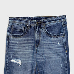 Diesel Jeans Mens 32x28 Blue Only The Brave Distressed Regular Straight Medium Wash Denim Pants