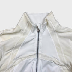 Lululemon Define Jacket Flocked Womens Size 8 White Full Zip Track Top