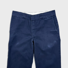 Dickies Pants Mens 34x29 Blue Regular Straight Faded Workwear Chino Trouser