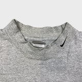 Vintage Y2K Nike Sportswear Mock Neck Shirt Mens 2XL Gray Swoosh Long Sleeve Pullover