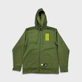 Adidas Sportswear Overlay Full Zip Track Top Hoodie Mens Medium Green Athletic Sweater