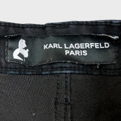 Karl Lagerfeld Paris Jeans Mens 34x27 Black Dark Wash Slim Taper Stretch Denim Pants