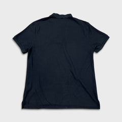 Nike Sportswear Polo Shirt Mens Large Black Pique Cotton Golf Short Sleeve