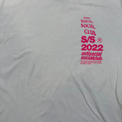 SS 2022 Anti Social Social Club T Shirt Mens Large White ASSC USA Graphic Tee