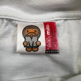 Vintage 2007 Baby Milo Hot Dog T Shirt Mens Medium White BAPE Graphic Short Sleeve Tee