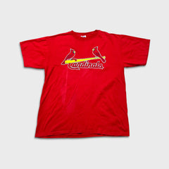 Vintage Y2K Majestic St Louis Cardinals T Shirt Mens XL Red MLB Baseball Tee