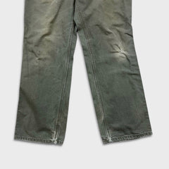 Carhartt B11 MOS Pant Mens 32x30 Green Loose Fit Washed Duck Workwear Dungaree
