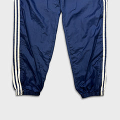 Vintage 90s Adidas Track Pants Mens Medium Blue 3 Stripes Active Athletic