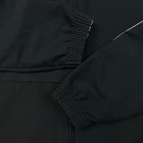 Adidas Essentials Jacket Mens Small Black 3 Stripe Full Zip Hooded Windbreaker
