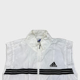 Vintage 90s Adidas by Descente Vest Jacket Mens Large White Stripe Full Zip