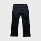 True Religion Ricky Jeans Mens 34x29 Black Relaxed Straight Leg Dark Wash Denim Pants