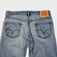 Vintage Y2K Levi's 505 Jeans Mens 36x30 Blue Regular Fit Straight Leg Light Wash Faded Pants