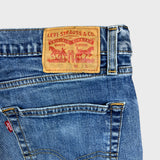 Levi's 505 Jeans Mens 34x30 Blue Regular Fit Straight Leg Medium Wash Denim Pants